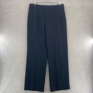 Kasper Pants Womens 12 Black Wide Leg Trousers Relaxed Formal Office Career Work